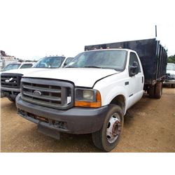 2000 FORD F450 S/A DUMP, VIN/SN:1FDXF46F7YED67603 - POWERSTROKE DIESEL ENGINE, A/T, 14' STEEL DUMP B