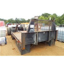 8' X 11' FLAT TRUCK BED, W/ UNDERBED TOOL BOXES, CRANE BASE