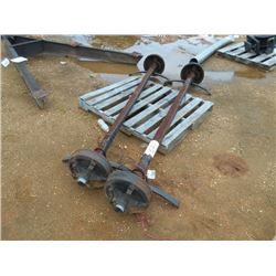 1 LOT (2) HOUSE TRAILER AXLES