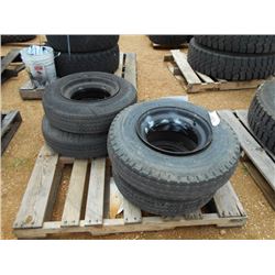 1 LOT OF (3) 7-14.5 TIRES & (1) 8-14.5 TIRE