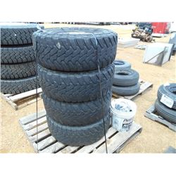 1 LOT (4) LT305/70R15 TIRES & ALUMINUM RIMS, FITS FORD F250/350