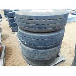 1 LOT (4) 315/80R22.5 TIRES & RIMS
