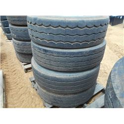 1 LOT (4) 315/80R22.5 TIRES & RIMS