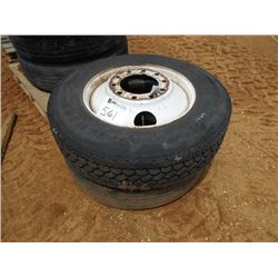 1 LOT OF (2) 275/80R24.5 TIRES