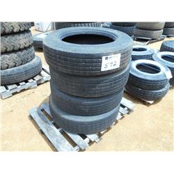 1 LOT OF (4) 255/70R22.5 TIRES
