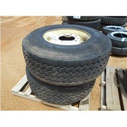 1 LOT (2) 425/65R22.5 TIRES & RIMS