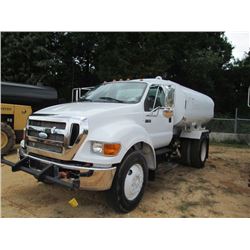 2006 FORD F750 WATER TRUCK, VIN/SN:3FRXF75E86V376412 - S/A, CUMMINS DIESEL ENG, 6 SPD TRANS, WATER T