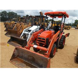 2010 KUBOTA B26 4X4 LOADER BACKHOE, VIN/SN:52412 - GP BUCKET, CANOPY, METER READING 1,548 HOURS