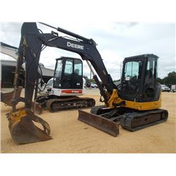 2011 JOHN DEERE 60D MINI EXCAVATOR, VIN/SN:280545 - 6' STICK, 24" BUCKET, HYDRAULIC THUMB, QUICK COU