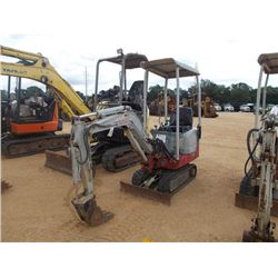 TAKEUCHI TB108 MINI EXCAVATOR, VIN/SN:10820498 - 2' 8" STICK, 8" BUCKET, BACKFILL BLADE, CANOPY, MET