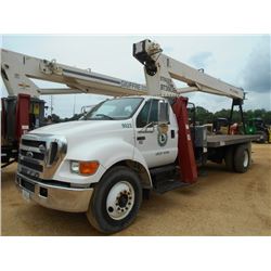 2005 FORD F750 S/A CRANE TRUCK, VIN/SN:3FRXF75P75V176783 - C7 ACERT CAT ENGINE, 7 SPD TRANS, 21K REA