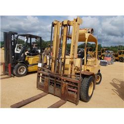HYSTER FORKLIFT, VIN/SN:73195D - PROPANE POWER, 2 STAGE MAST, METER READING, 2,387 HOURS