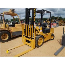 HYSTER H50XL FORKLIFT, VIN/SN:C177B07267 - SINGLE STAGE MAST, 3'6" FORKS, CANOPY, METER READSING 8,2