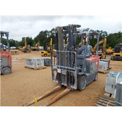 TOYOTA 7FDCU-30 FORKLIFT, VIN/SN:64188 - 5,000# CAPACITY, 3 STAGE MAST, CANOPY, METER READING 11,549