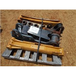 PALLET OF MISC MANUAL THUMB BRACKETS & BRACES