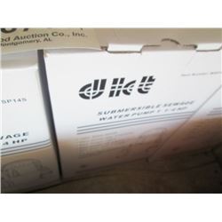 SUBMERSIBLE SEWAGE WATER PUMP, 1 1/4 HP
