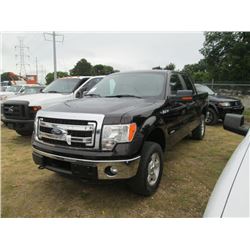 2013 FORD F150 XLT 4X4 PICKUP, VIN/SN:1FTFW1ET9DFB46496 - ECO BOOST GAS ENGINE, AUTO TRANS, CREW CAB