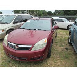 2007 SATURN AURA XE 4 DOOR SEDAN, VIN/SN:1G8ZS57N27F254648 - GAS ENGINE, A/T, ODOMETER READING 133,0