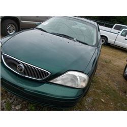 2000 MERCURY SABLE LS 4 DOOR SEDAN, VIN/SN:1MEFM55S7YA640751 - GAS ENGINE, A/T, ODOMETER READING 125