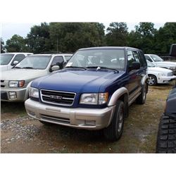 1989 ISUZU TROOPER 4X4 SUV, VIN/SN:JACDJ58X3X7912750 - GAS ENGINE, A/T, ODOMETER READING 204,759 MIL