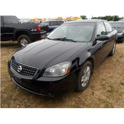 2006 NISSAN ALTIMA 4 DOOR SEDAN, VIN/SN:1N4AL11D16C239170 - GAS ENGINE, AUTO TRANS, ODOMETER READING