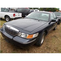 2001 MERCURY GRAND MARQUIS LS VIN/SN:2MEFM75W71X667024 - GAS ENGINE, A/T, ODOMETER READING 159,158 M