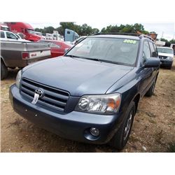 2005 TOYOTA HIGHLANDER SUV, VIN/SN:JTEDP21A050089197 - V6 GAS ENGINE, ODOMETER READING 243,071 MILES