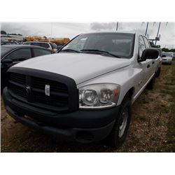 2008 DODGE RAM 1500 4X4 PICKUP, VIN/SN:1D7HU18N18J189394 - GAS ENGINE, AUTO TRANS, CREW CAB, LONG BE