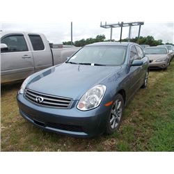 2005 INFINITI 635X 4 DOOR SEDAN, VIN/SN:JNKCV51FX5M307575 - GAS ENGINE, A/T, ODOMETER READING 159,09