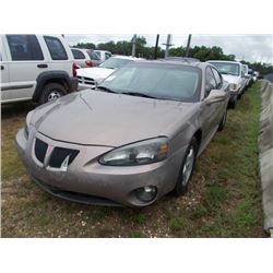 2006 PONTIAC GRAND PRIX VIN/SN:2G2WP552161220603 - GAS ENG, A/T, ODOMETER READING 178,616 MILES
