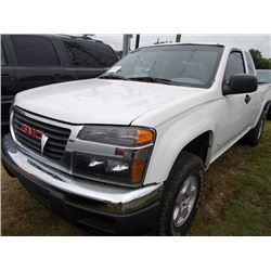 2008 GMC CANYON PICKUP, VIN/SN:1GTDT299788202644 - GAS ENGINE, A/T, EXTENDED CAB, ODOMETER READING 1