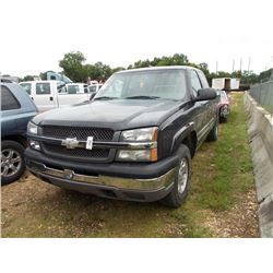 2003 CHEVROLET EXTENDED CAB 4X4 PICKUP, VIN/SN:1GCEK19T33E191181 - V8 GAS ENG, A/T, ODOMETER READING