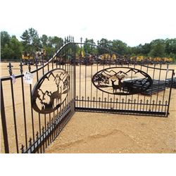 16' DEER COUNTRY GATE W/POST, HINGE