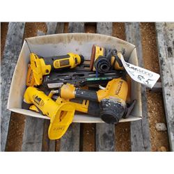 1 LOT MISC DEWALT NAIL GUN, SANDERS, DRILLS