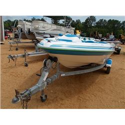 SEA RAY Z16 FIBERGLASS JET BOAT, - 5 PASSENGER, GALVONIZED S/A TRAILER