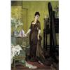 Elegante dame voor de spiegel                     