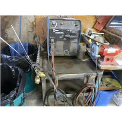 MILLER SYNCROWAVE 180SD WELDING POWER SOURCE WITH CART & CABLES