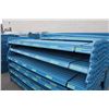 Image 2 : 1 BLUE 42"X20' PALLET RACKING UPRIGHT WITH 6-8' T CROSS BARS