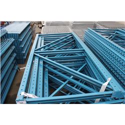 1 BLUE 48 X9' PALLET RACKING UPRIGHT WITH 4-8' CROSSBARS