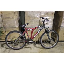 RED DUNLOP 21 SPEED FRONT SUSPENSION MOUNTAIN BIKE