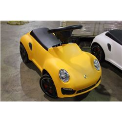 YELLOW PORSCHE 911 TURBO KIDS RIDE-ON TOY