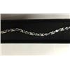 Image 2 : LADIES BLUE TOPAZ & DIAMOND TENNIS BRACELET. INFINITY DESIGN LINKS. INCLUDES $450 CERTIFICATE
