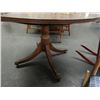 Image 4 : Inlaid Wood Table w/Brass Paw Feet