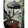 Image 1 : Leaded Glass 2 Parrot Table Lamp