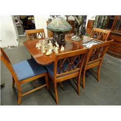 Mahogany Drop Leaf Dining Table w/6 Chairs