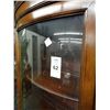 Image 2 : Mahogany Bow Front China Curio Cabinet