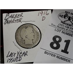 1916 Barber Quarter