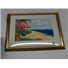 Image 1 : Framed Water Color by Van Gorden Carribean Beach