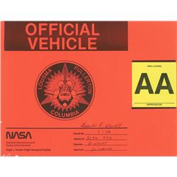 Guenter Wendt’s STS-3 Vehicle Permit
