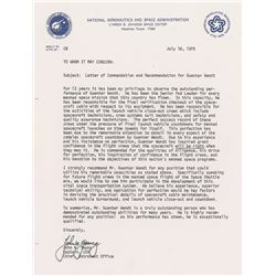 John Young Signed Letter of Recommendation